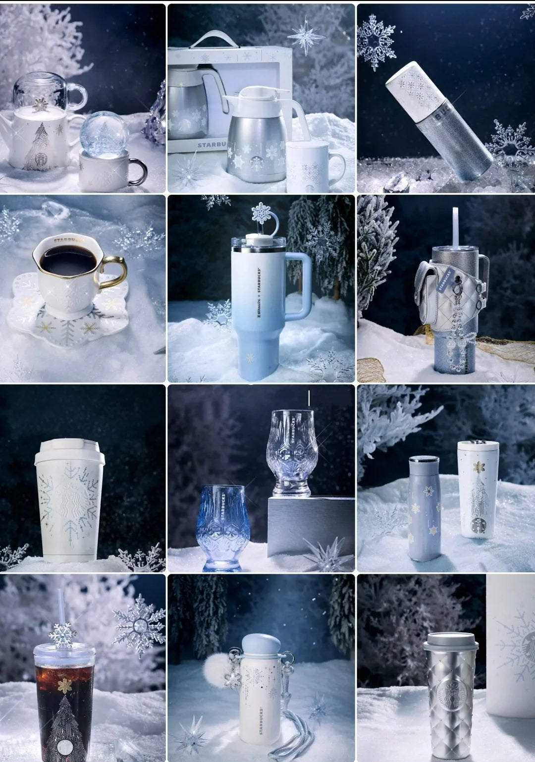 Starbucks 2025 China Winter Snowlit Wonderland Cup Tumbler Collection