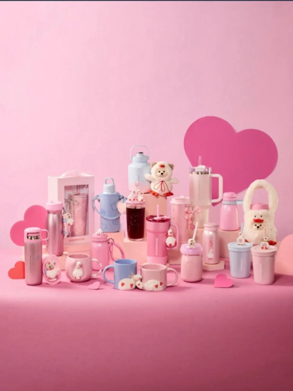 Starbucks 2026 China Valentine’s Sweetheart Puffy Duck Mug Tumbler Series