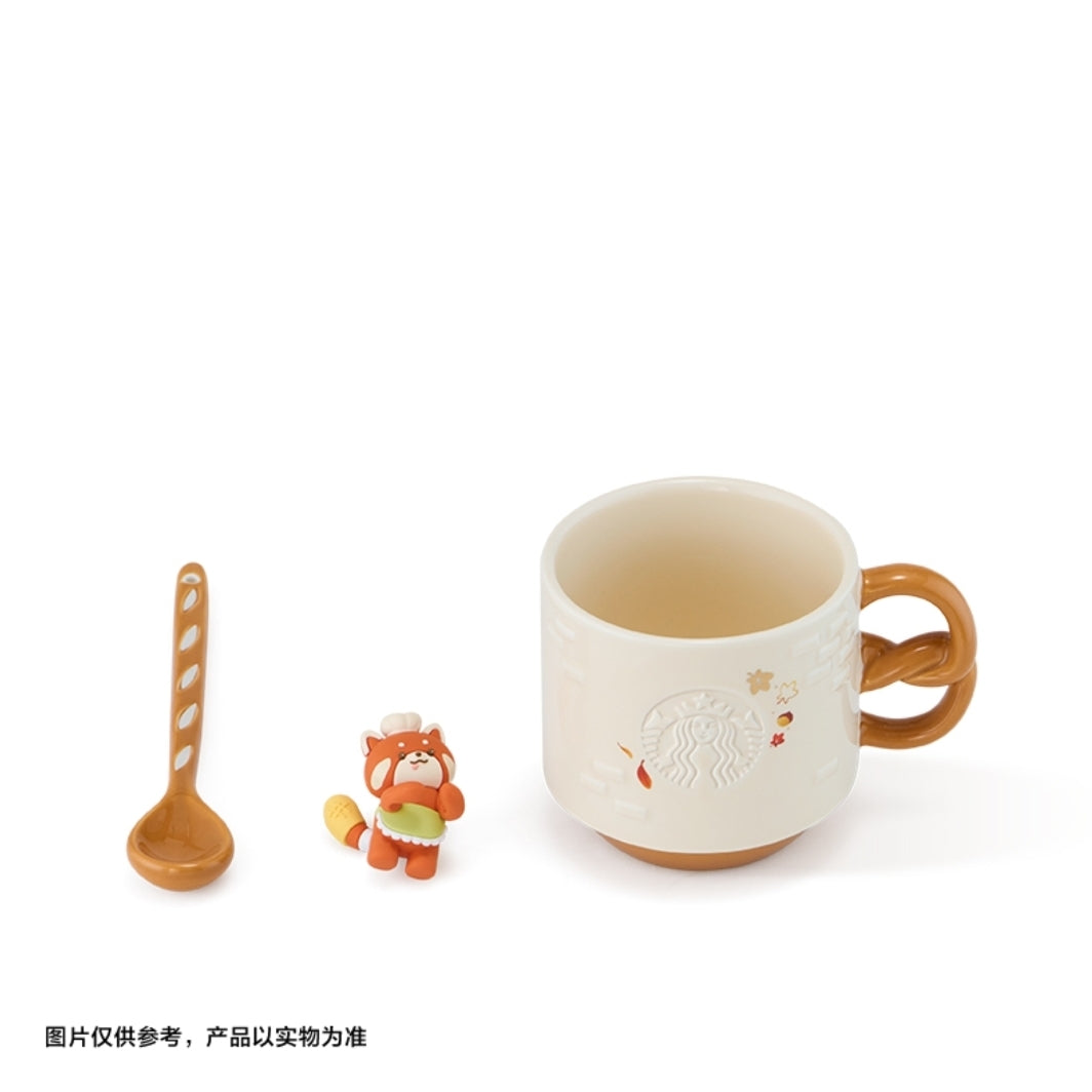 Dessert Story Mug with Red Panda Mixing Spoon Display