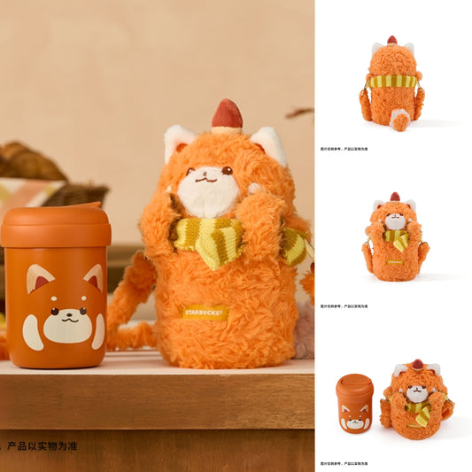 Starbucks SS Straw Cup with Red Panda Sleeve 345ml DISPLAY