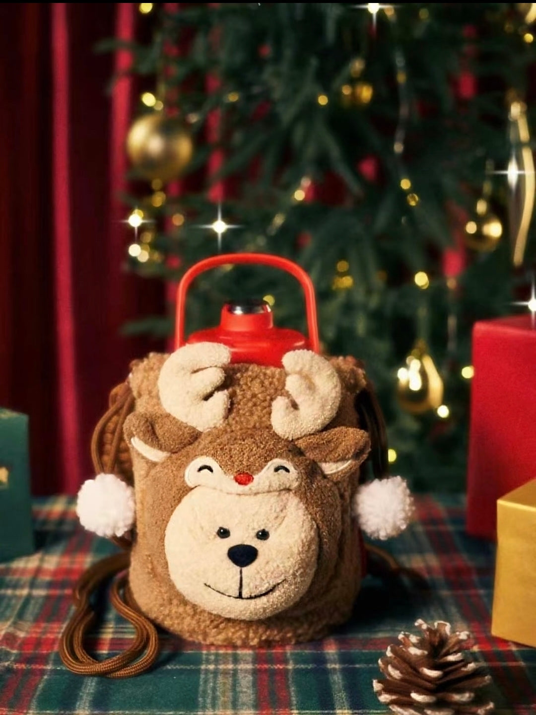 Starbucks China 2025 Christmas Warmth SS Venti Cup with Elk Cover 860ml