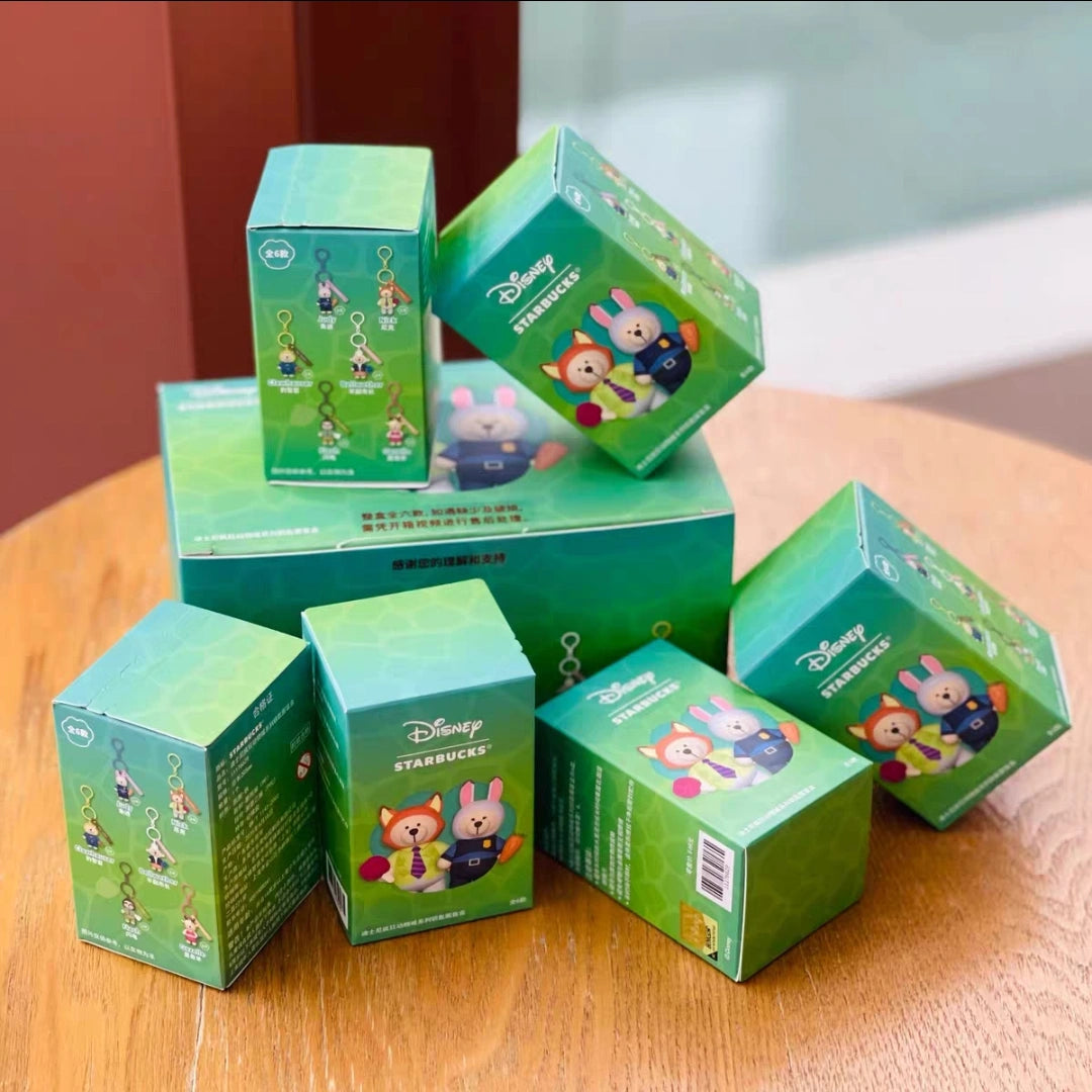 starbucks x zootopia collaboration blind box 6pcs