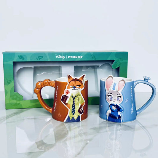 Starbucks x Zootopia Judy with Nick 355ml Ceramic Mug Sets