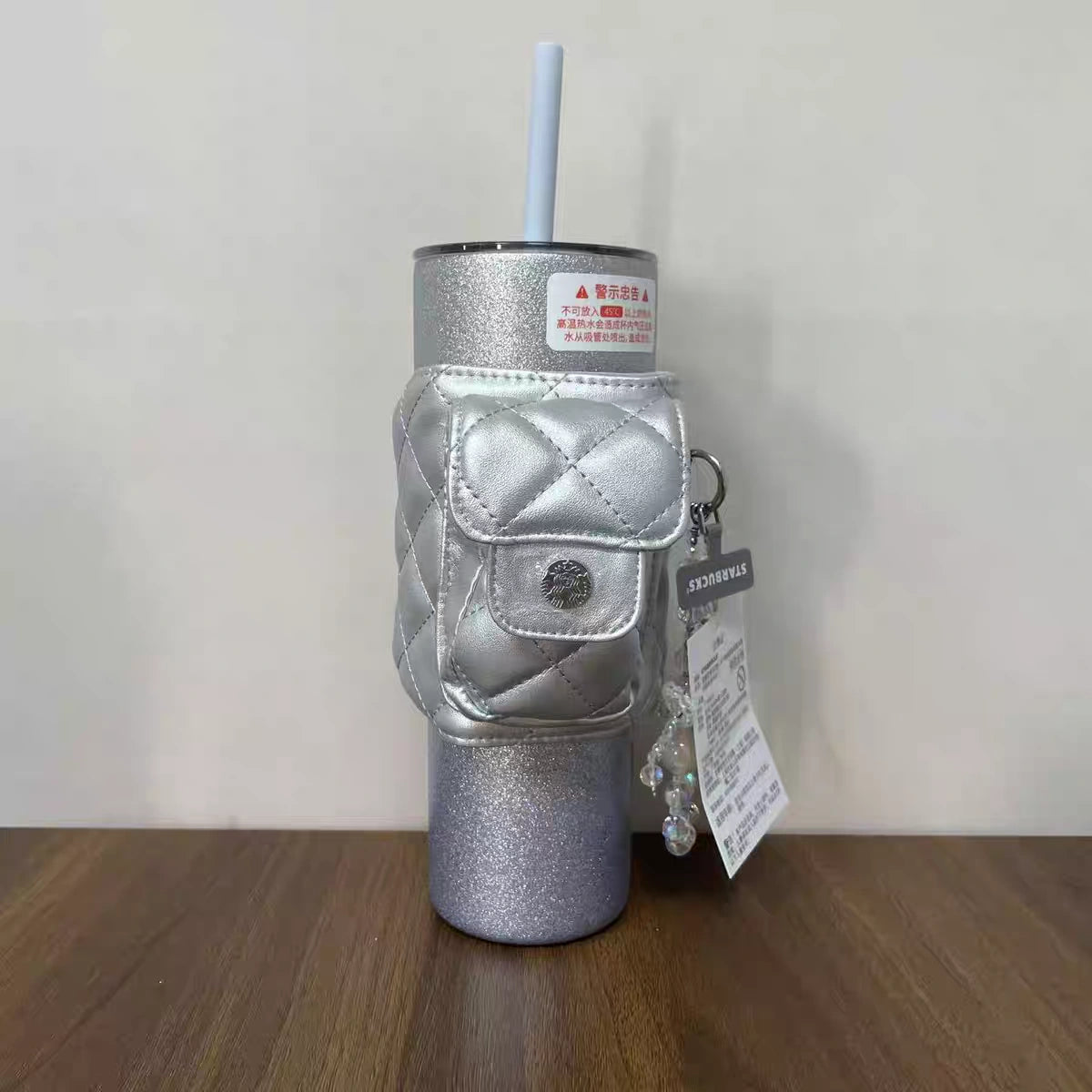 Snowlit Wonderland Mirr SS Venti Straw Cup 946ml with bag