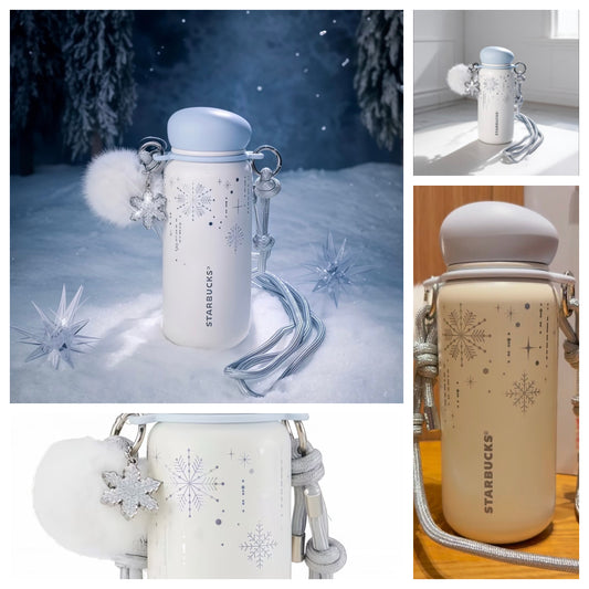 Starbucks Snowlit Wonderland Portable Stainless Steel Cup 420ml display 