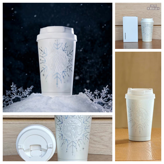 Starbucks Winter Snowlit Wonderland SS Thermos Cup display