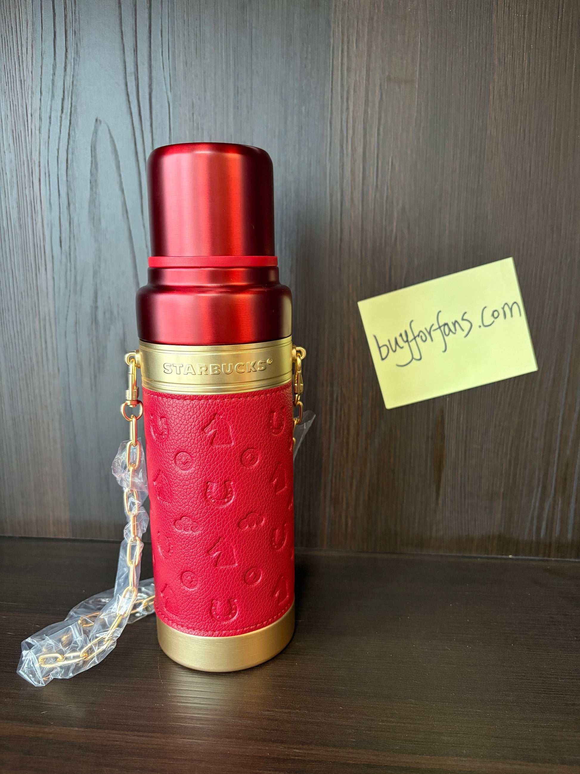 Starbucks 2026 China New Year of Horse red stainless steel thermos cup 580ml with chain
