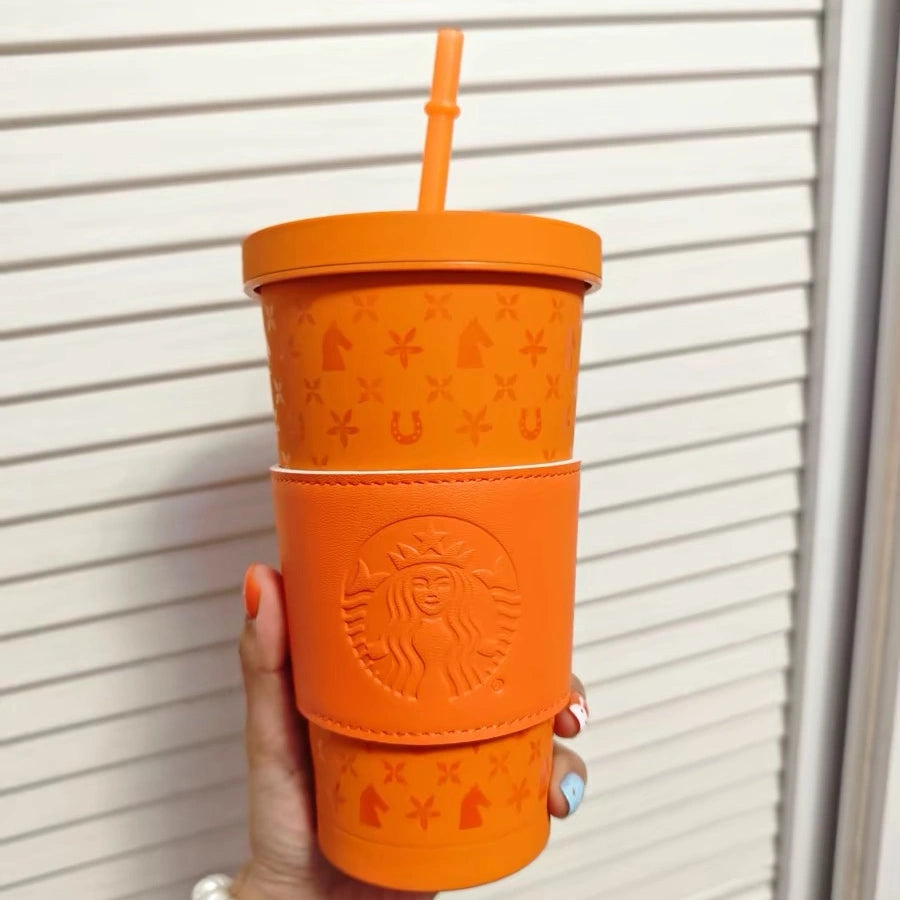 Starbucks 2026 China New Year of Horse stainless steel straw cup 591ml in hand