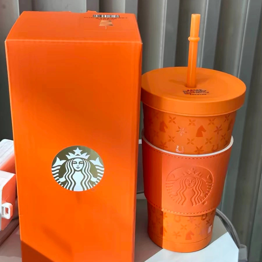 Real product photo of Starbucks 2026 China New Year of Horse stainless steel straw cup 591ml