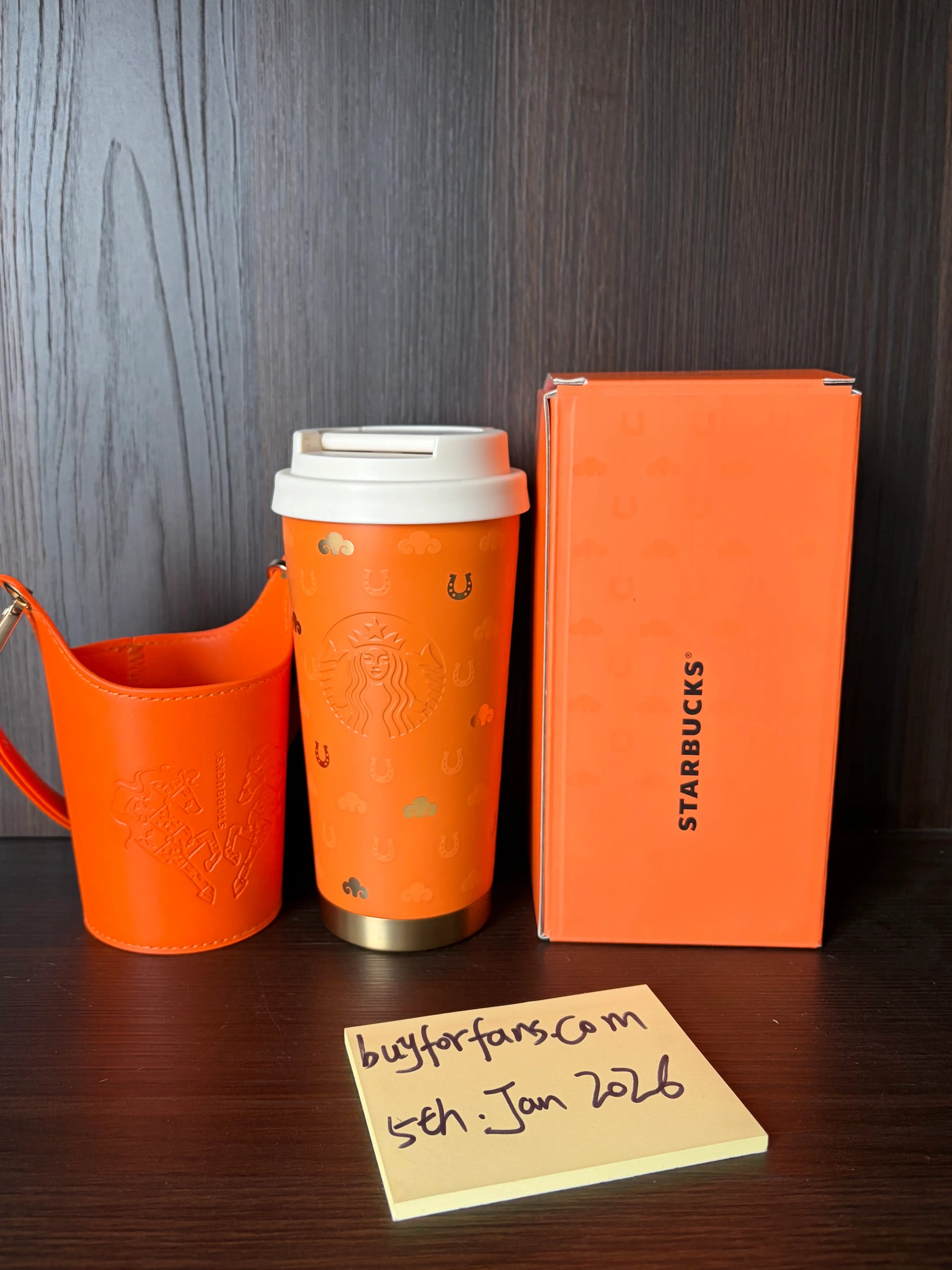 Starbucks 2026 China New Year of Horse tabletop cup unboxing packaging presentation