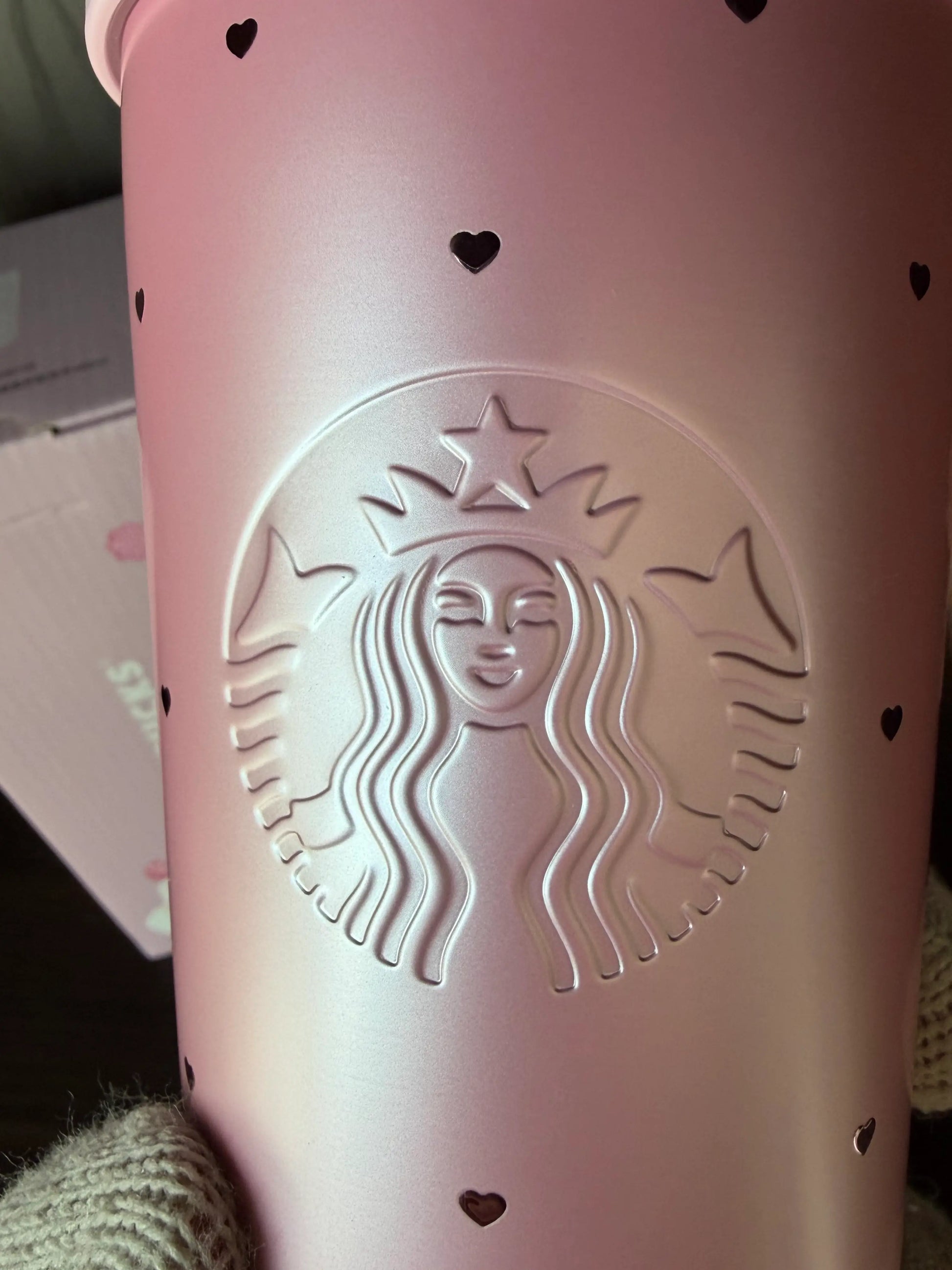 Close-up detail of Starbucks 2026 China Valentine’s Puffy Duck stainless steel cup design