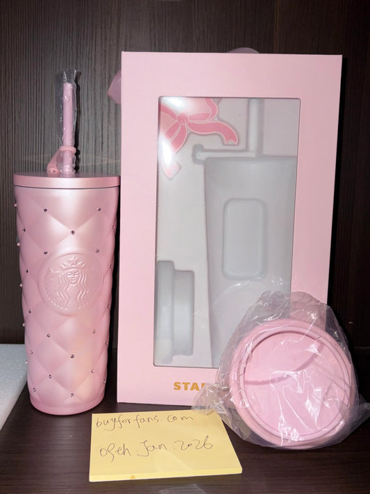 Starbucks 2026 China Valentine’s Puffy Duck double-lid stainless steel diamond tumbler main image