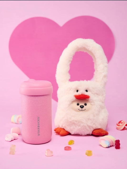 Starbucks 2026 China Valentines Stainless Steel Cup with Duck Handbag