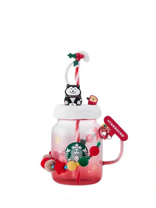 starbucks 2025 xmas mason glass display