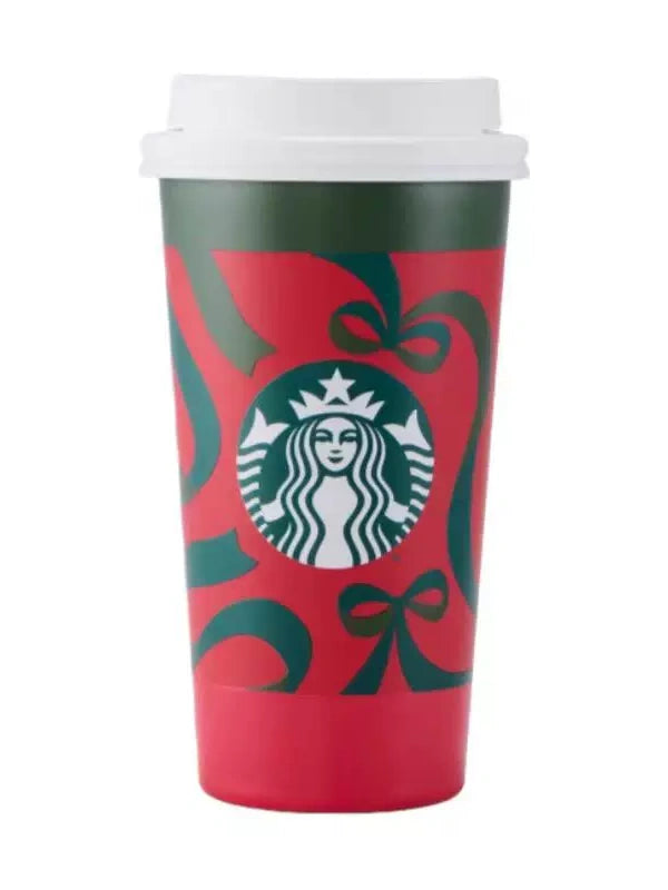 starbucks china 2025 christmas-warmth ss cup tumbler 430ml green bow