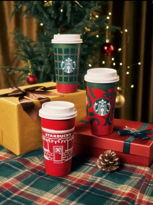 starbucks china 2025 christmas-warmth ss cup tumbler 430ml 3 color display
