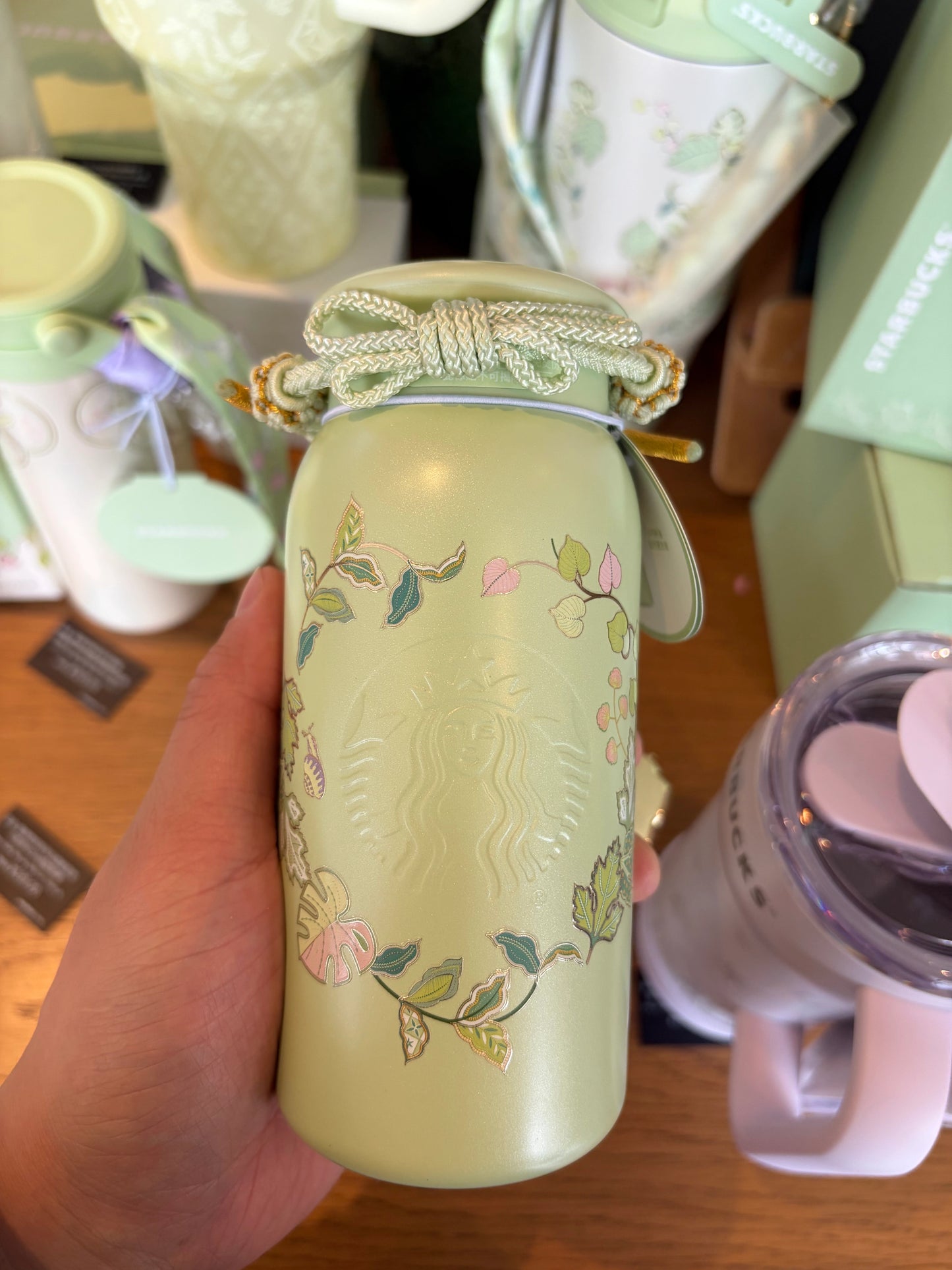 Starbucks China 2026 Spring Blessings 355ml Stainless Steel Thermos Cup on hand