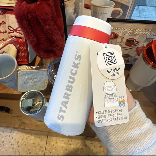 Starbucks Korea 2025 Christmas Blue Insulated Water Cup 250ml on hand