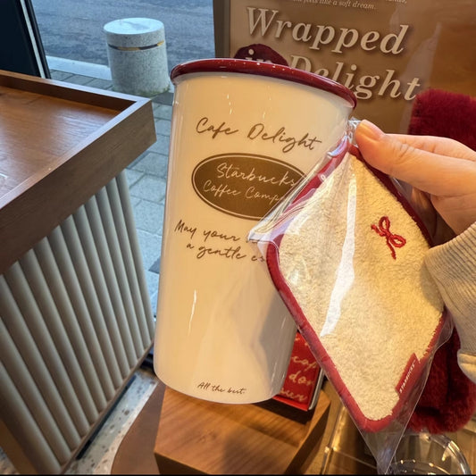 Starbucks Korea 2025 Christmas White Mug Coaster Set 473ml ON HAND