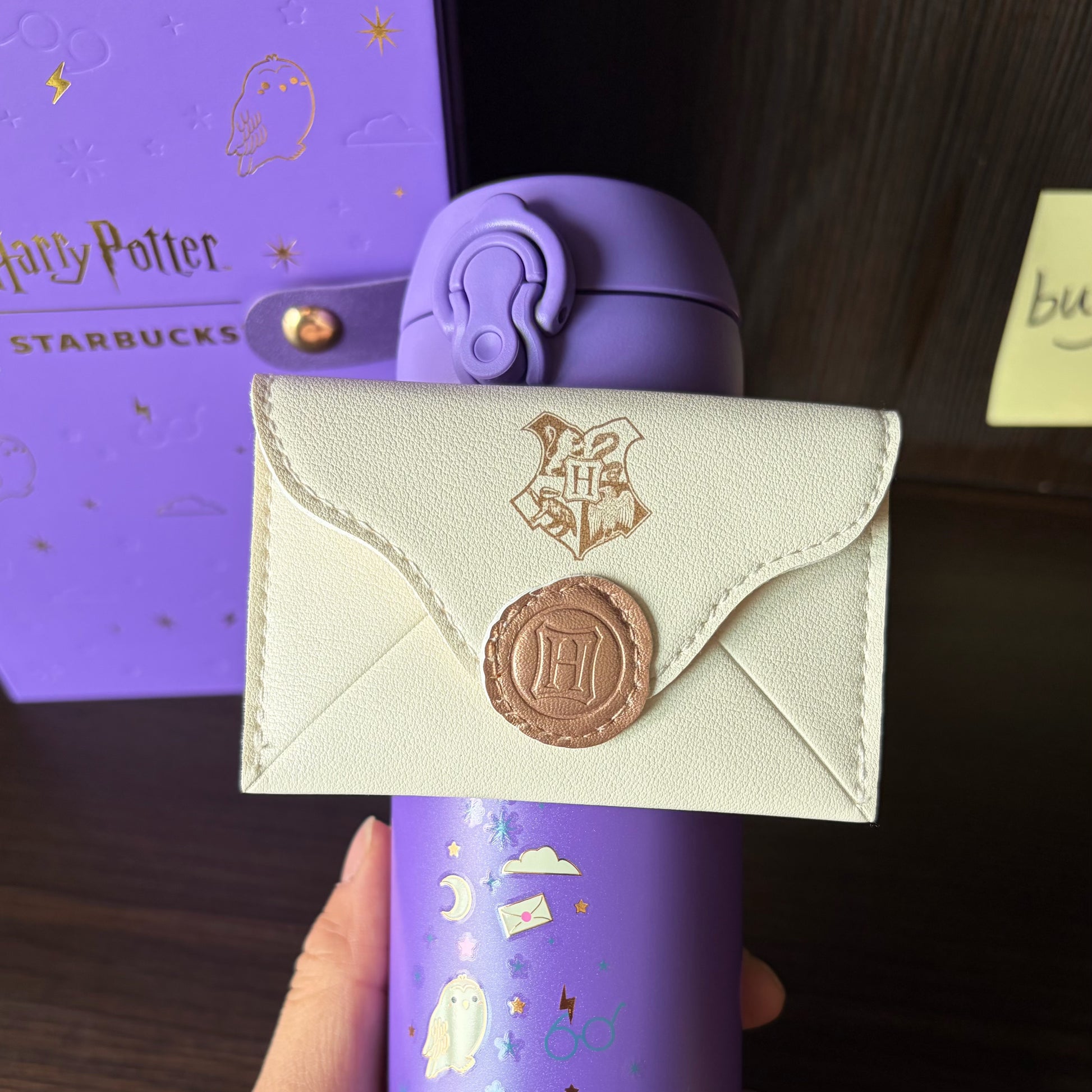 starbucks x harry potter hedwig thermos 500ml purple ss cup