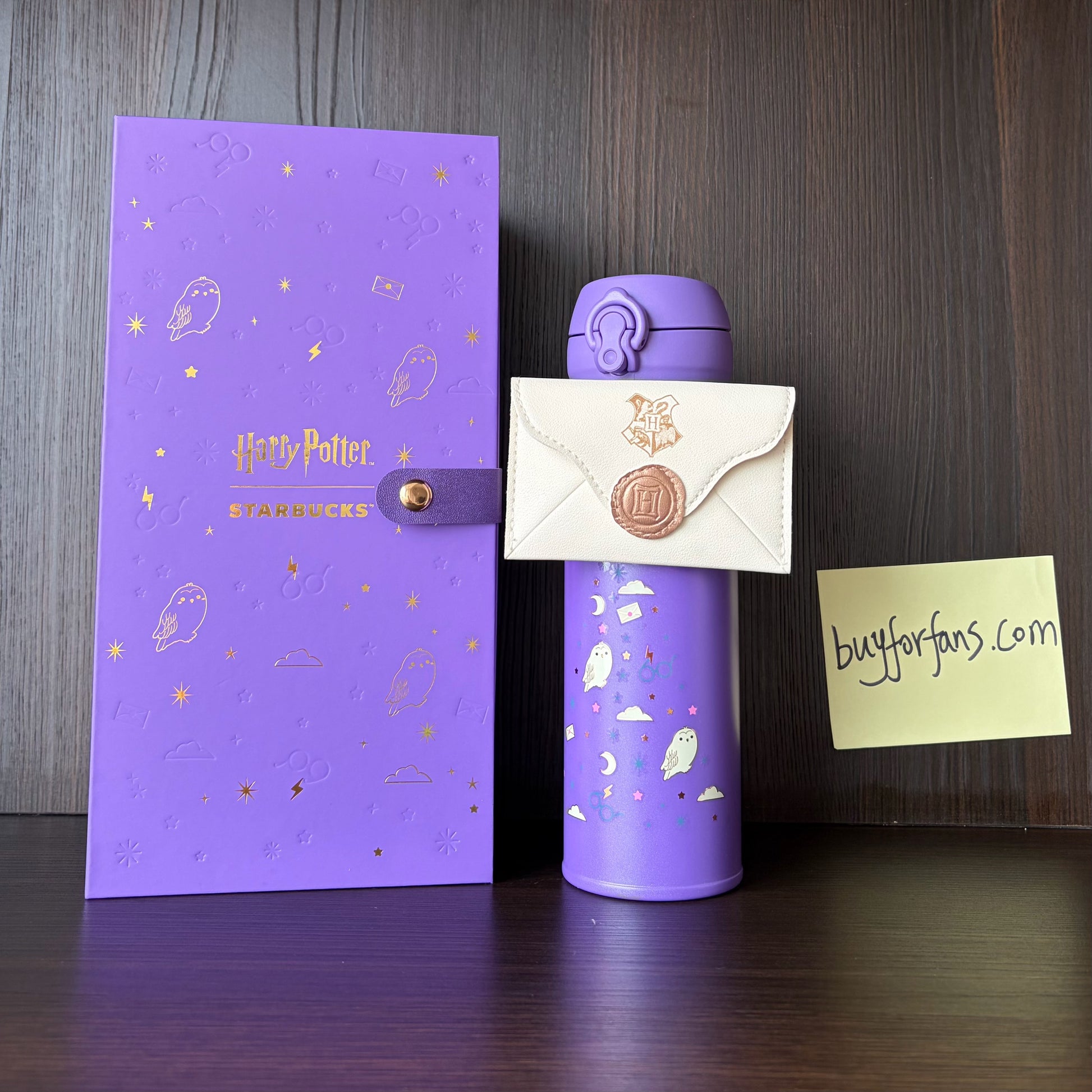 starbucks x harry potter hedwig thermos 500ml purple ss cup